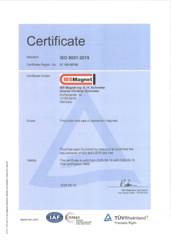 IBS Magnet - certification
